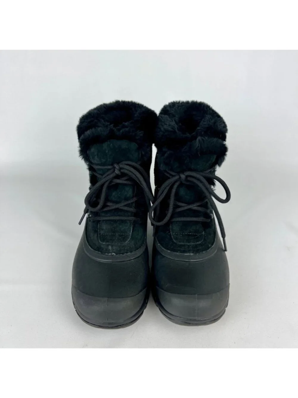 Sorel Womens Snow Angel Winter Ankle Boots Black Waterproof Suede size 7.5